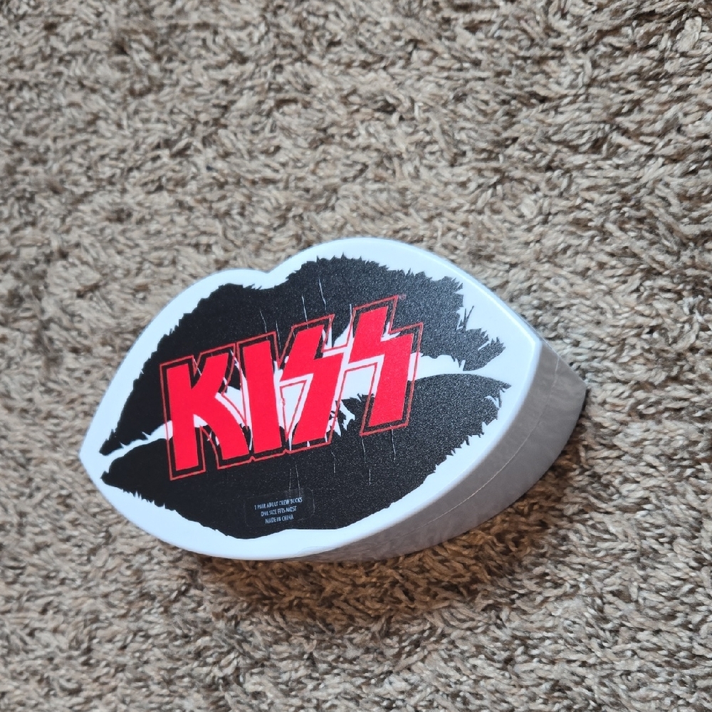 KISS Rock Band Culturefly Container Tin with Crew Socks One Size Fits Most